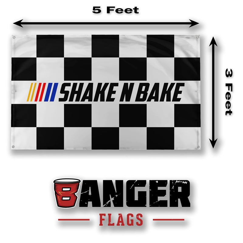 Banger Flags Banger - Ricky Bobby Talladega Nights Shake N Bake Motivational Inspirational Office Gym Dorm Wall Decor Design on a 3X5 Feet Flag with 4 Grommets for Easy Hanging. Authentic BANGER FLAG - Image 2